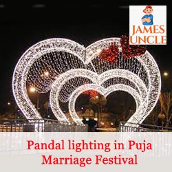 Pandal lighting in Puja Marriage Festival Mr. Bapi Hazra in Nabadwip